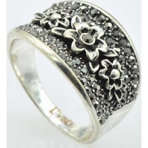 Hot sell new - free shipping Animal plants Tibet Silver snake elephant flower luck Thumb Ring