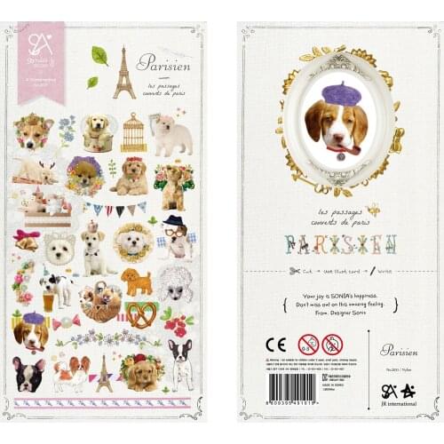 Korean Import Sonia Brand Pet Cat Dogs Stationery Stickers Scrapbooking DIY Supplies Diary Sticker School Office