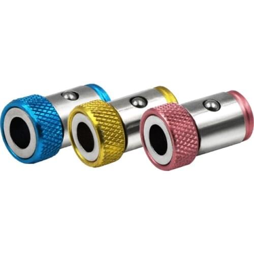 3pcs Magnetic Bit Holder Alloy Electric Magnetic Ring Screwdriver Bit Head Strong Non-slip Magnetizer Drill Bit Magnetic Rings