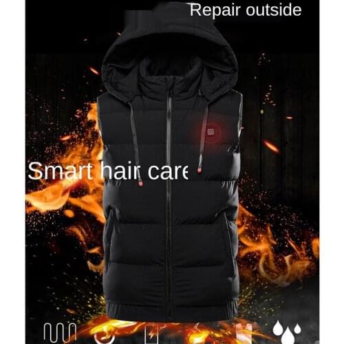 Mens Warm Sprots Thermal Coat Heatable Vest Womens Winter Outdoor USB Electric Heating Jackets 9 Areas Hooded Heated Jackets