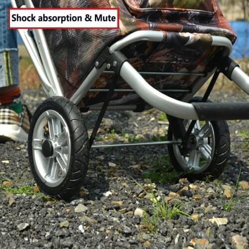 2pcs of Inflatable rubber Wheel for Shopping Cart Luggage Wear Resistant Non-slip Damping Wheels Metal bearing Diameter 20cm