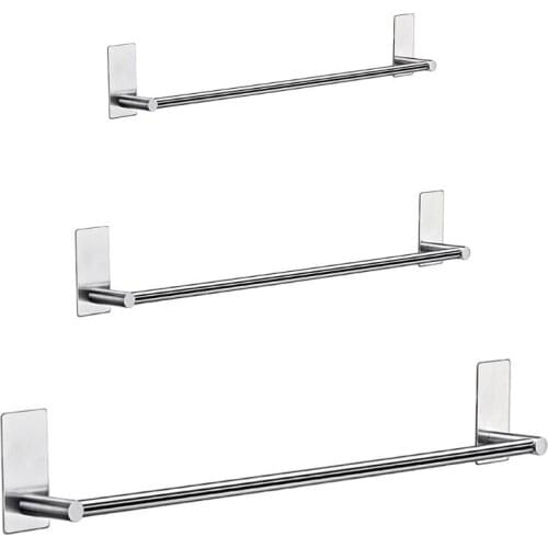 Stainless Steel Storage Rack Wall Mounted Towel Holder Hanger for Home Bathroom