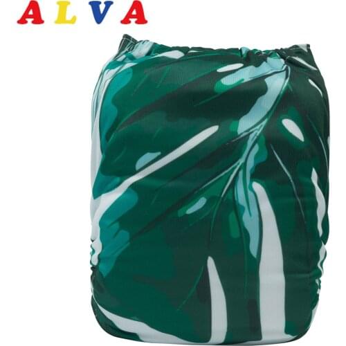 Alvababy 2021 New Pocket Baby Cloth Diapers Snaps Adjustable Nappies with 1pc Insert