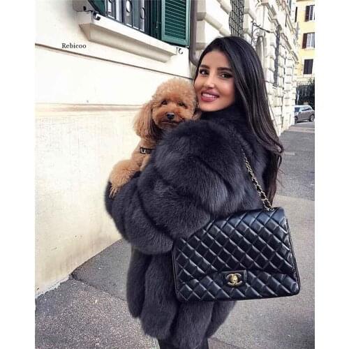 New Autumn Winter Fur Coat Women Clothes High Quality faux fox Fur overcoat Plus Size Thicken Warm Long Coats Female