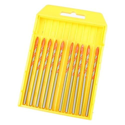 Orange Triangle Drill Triangle Handle Single Slot Lengthened Ceramic Tile Glass Cement Wall Drill Pistol Impact Drill Bit