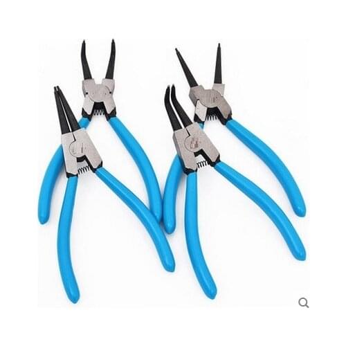 4pcs 6" 7" straight and bending mouth Circlip long nose pliers, retainer, spring clip forcep, auto truck repairing hand
