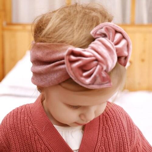 Baby Girl Headbands Newborn Hairband Headband Bandeau Bebe Fille Toddler Velvet Bow Knot Headwraps Turban Headwear Accessories
