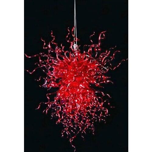 Superior Quality Italian Hand Blown Glass Chain Chandelier Restaurant Decorative Modern Pendant Lamps