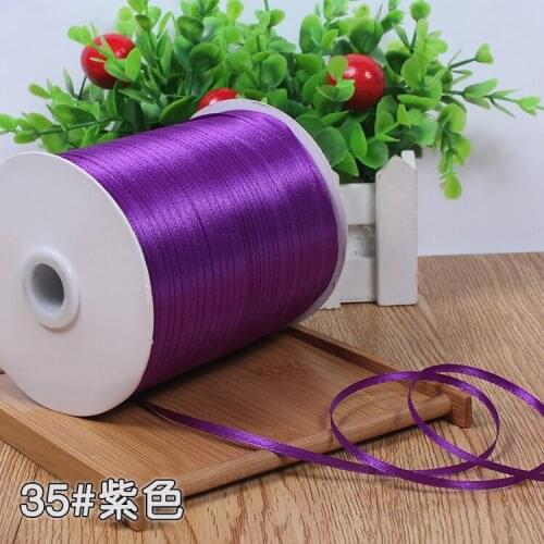 Hot sale 1/8" (3mm) Dark purple Grosgrain Ribbons Wholesale (10 Meters/lot) Gift Wedding Christmas Decoration Wrapping Ribbons