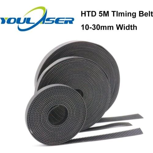 HTD-5M Open Belt 5M Timing Belt 5M-15 20 25 30mm Polyurethane for CO2 Laser Engraving Cutting Machine