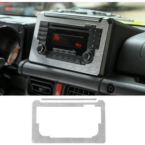 Silver Aluminum Alloy GPS Navigation CD Screen Cover Trim For Suzuki Jimny 2019