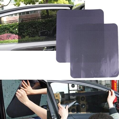 High Grade PVC Material 2Pcs Car Side Window Mesh Film Windshield net sun shade sticker UV protection
