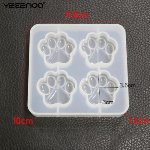 1Pc Silicone Mold For Jewelry Pendant Resin Epoxy Cartoon Cat Claw Mould Crafts Making Molds Tools