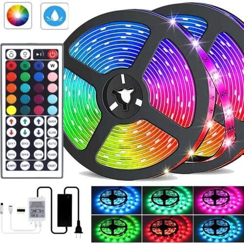 10M 20M LED Strip Lights For Room Decor 12V RGB 5050 SMD 2835 Flexible Ribbon Led Light Strip 5M Tape Diode With Remote Control