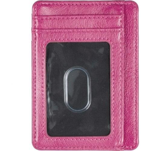 Slim RFID Blocking Leather Wallet Credit ID Card Holder Purse Money Case for Men Women G5AE