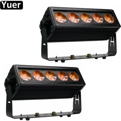 2Pcs/Lot Waterproof LED Bar 5X20W RGB 3IN1 Point Pixel Control Wash Effect Wash Wall Light For DJ Disco Wedding Party Club Light