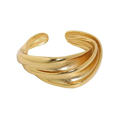 SHANICE S925 sterling silver open ring niche design minimalist all-matched irregular Accessories Finger Fashion Jewelry Gifts