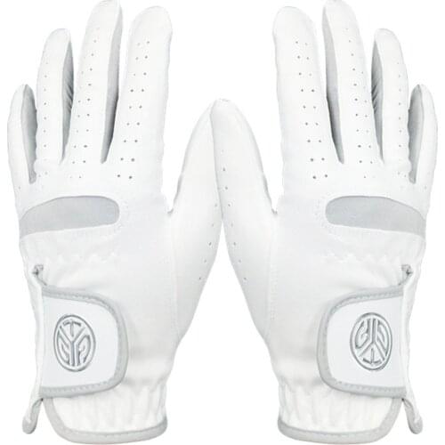 2021 New 1 Pair Mens Golf Gloves With Ball Marker Golfer Microfiber Cloth Breathable Gloves Golf Supplies For Male Dropshipping