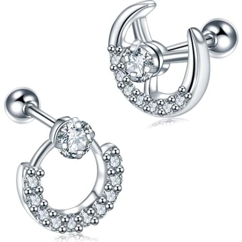 2020 Fashion 1 Piece 20G Stainless Steel 3mm Ball Ear Stud Cartilage Ear Piercing for Women Piercing Body Jewelry