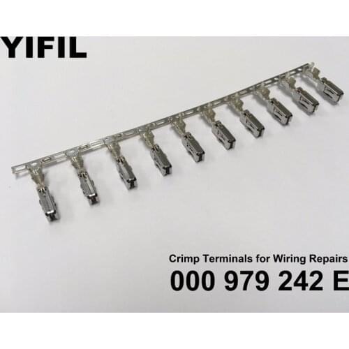 25/50/100pcs/lot Crimp Terminals (Pins) For Repair Wire For Audi Volkswagen Skoda Seat 000979242E