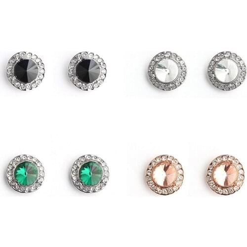 2019 New Style Earrings Vintage Alloy Crystal Stud Earrings Female Fashion Ear Stud Jewelry Accessories