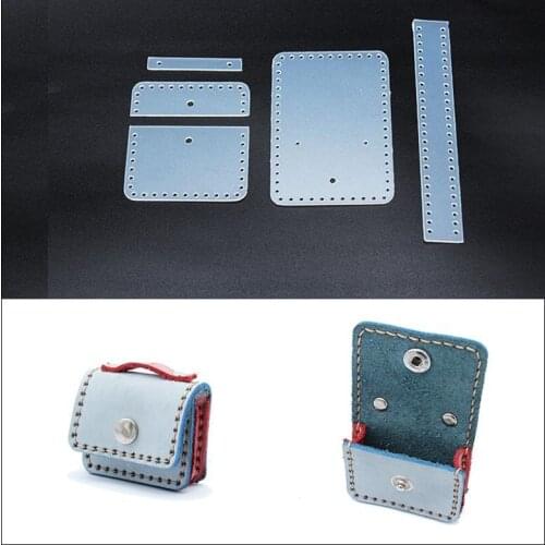 2021 DIY leather craft Mini bag Small briefcase Pendant sewing pattern pvc template