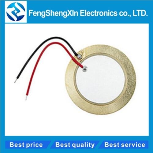 5pcs/lot 27mm Buzzer Piezo Elements Sounder Sensor Trigger Drum Disc + wire copper