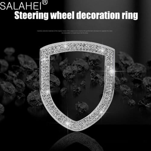 Car Styling Accessories Car Steering Wheel Diamond Decoration Circle Stickers Auto Interior For Porsche 911 Macan Cayenne