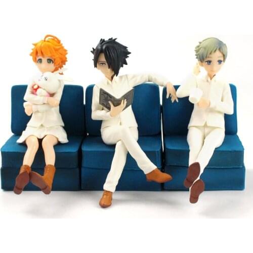 14cm Anime Figure The Promised Neverland Emma Norman Ray Leisure Time Version PVC Action Figure Toys