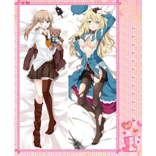 Anime Cartoon Collection Peachy Poly Microfabric Double Bolster Hugging Pillow Case Cover No.58085