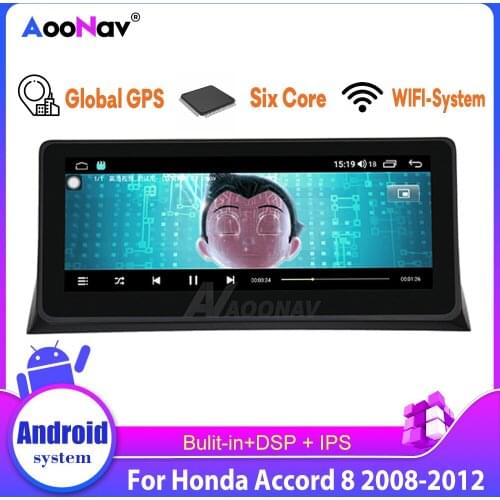 Car Radio For Honda Accord 8 2008 2009 2010 2011 2012 Android Multimedia System Audio Video Stereo GPS Navigation System