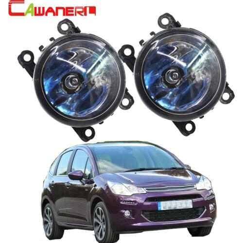 Cawanerl 2 Pieces H11 100W Car Fog Light Daytime Running Lamp DRL Halogen Lamp 12V For Citroen C3 FC_ Hatchback 2005-2010