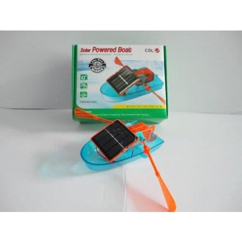Childrens creative puzzle toys creative solar canoe power boat technology small toys