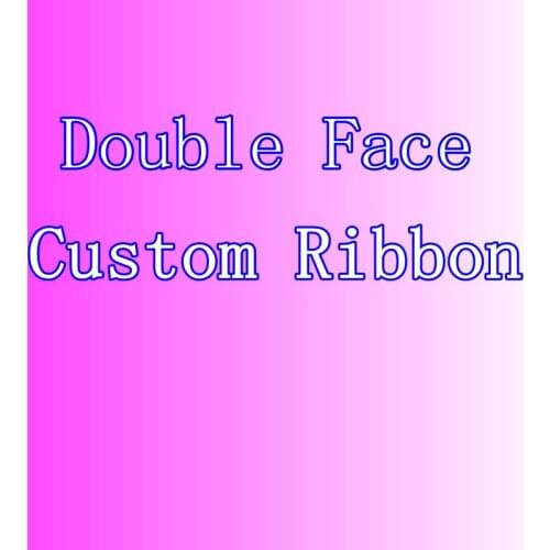 DHK many sizes 50yards 100yards Custom Ribbon double two face printed grosgrain DIY OEM decoration S1073