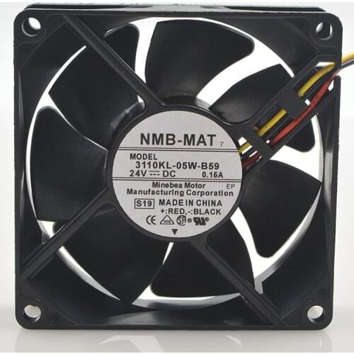 FOR NMB 3110KL-05W-B59 8cm 8025 24V 0.15A 8cm 3-wire converter fan