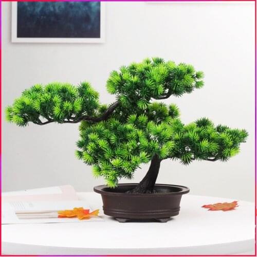 Artificial Plants Potted Bonsai Garden Decoration Outdoor Fake Plant Teen Room Decor Party Table Ornament for Home Garden Decor