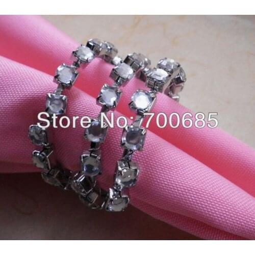 Napkin rings clear crystal ,napkin holder
