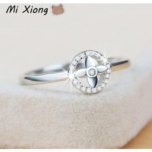 Mi Xiong Sterling Silver 925 Rings Womens Engagement Wedding Party Unique Cute Elegant Luxury Gift Fine Jewelry Romantic Love