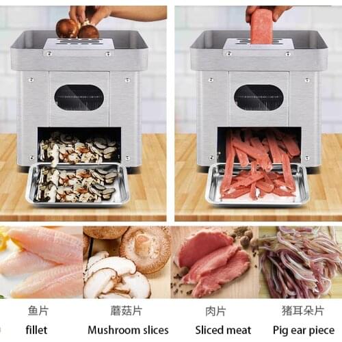 850W Electric commercial meat slicer Stainless steel slicer Wire cutter Fully automatic Meat grinder Sliced meat dicing machin4