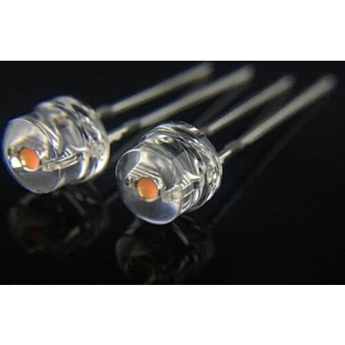 100Pcs/lot 5mm Light Diode DIY Kit White Yellow Red Blue Green F5 Straw Hat Water Clear Top LED Light Emitting Diodes Lamp Bulbs