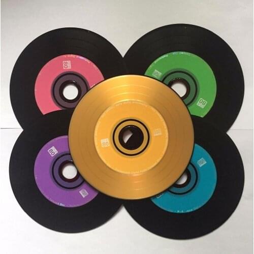 Wholesale 10 Discs Premium Professional Multicolor Grade A 700 MB 52x Blank Black Printed CD-R Disc
