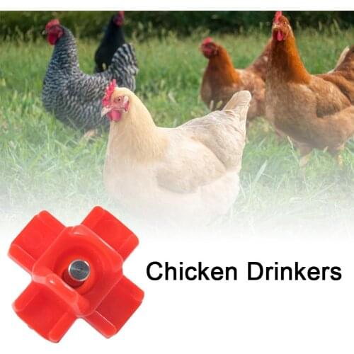 Chicken Drinking Fountains Drinking Mouth Red Head Automatic Nipple Drinking Fountain Breeding Equipment Exporting Faucet Chicke