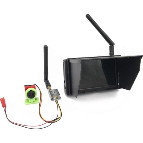 Easy to use 5.8G FPV 4.3 inch monitor+200MW/600MW 5.8G 40Ch FPV Video Transmitter with 1/3" CMOS 1500TVL Camera RC Drone Part