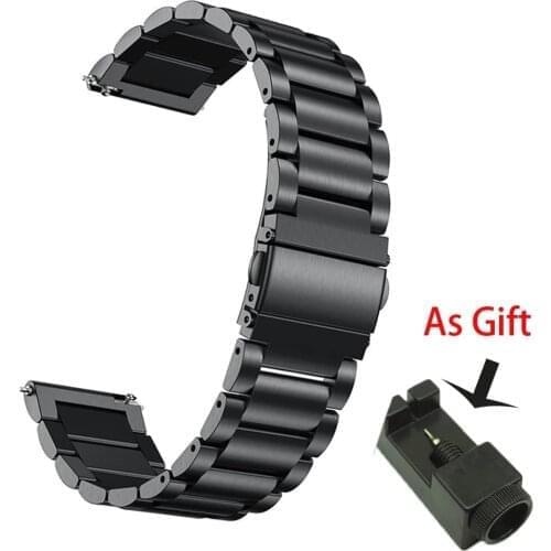 For Xiaomi Huami Amazfit Stratos 2 2S Strap For amazfit pace bracelet strap Metal 22mm Watchband For Amazfit GTR 47mm Band Steel