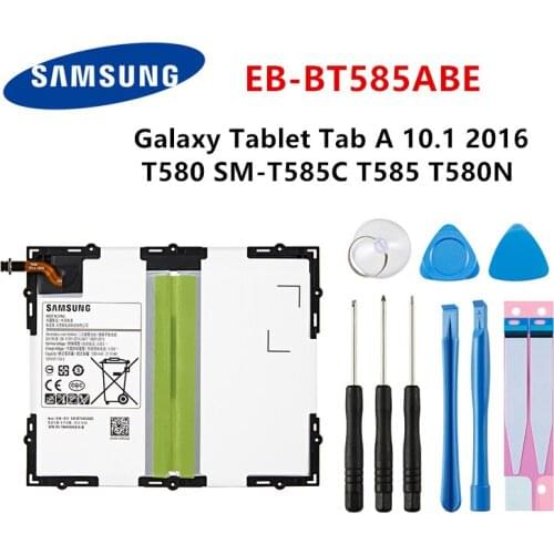 SAMSUNG Orginal Tablet EB-BT585ABE 7300mAh Battery For Samsung Galaxy Tablet Tab A 10.1 2016 T580 SM-T585C T585 T580N +tools