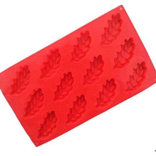 12 hole leaf silicone chocolate mold cake decoration mould