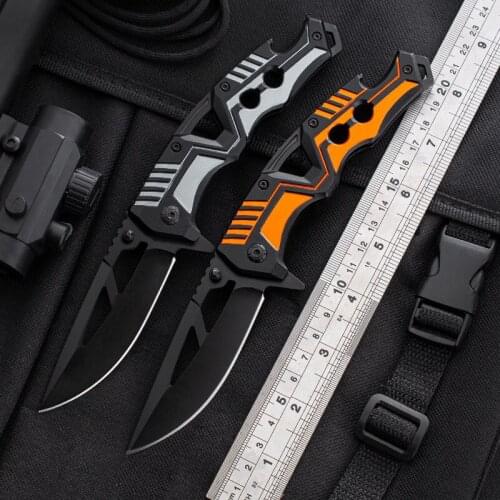 56HRC Camping Survival High Hardness Folding Knife 3CR13 Field Survival Tool Knife Portable Military Tactical Knifes