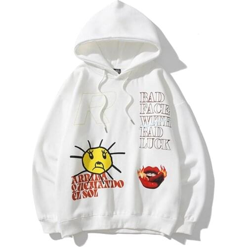 Autumn Winter Popular Logo New Style Cartoon Print Hooded Female Korean Version Simple Loose Casual Hoodie Long Sleeve Tops Tee