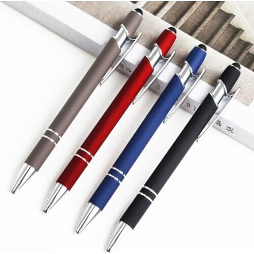 1PC Creative 2in1 Metal Ballpoint Pen Universal Stylus Pen Multifunction Screen Touch Pen Capacitive Touch Pen For Mobile Tablet