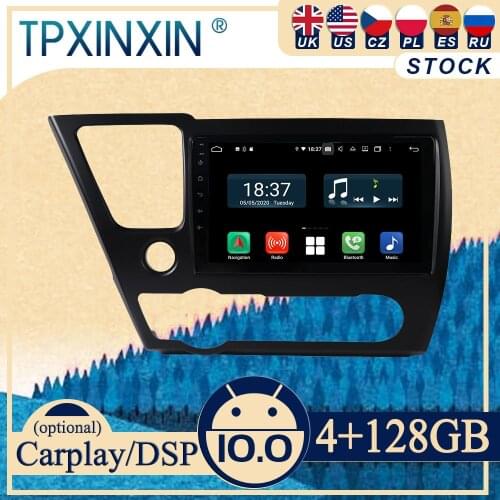 10.0 PX6 For Honda civic 2008-2013 Android Car Stereo Car Radio with Screen 2 DIN Radio DVD Player Car GPS Navigation Head Unit